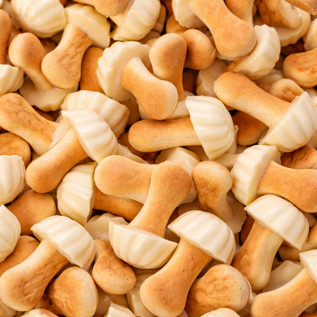 đ Champignons Chocolat Blanc â 100 g de Pure Gourmandise Fondante