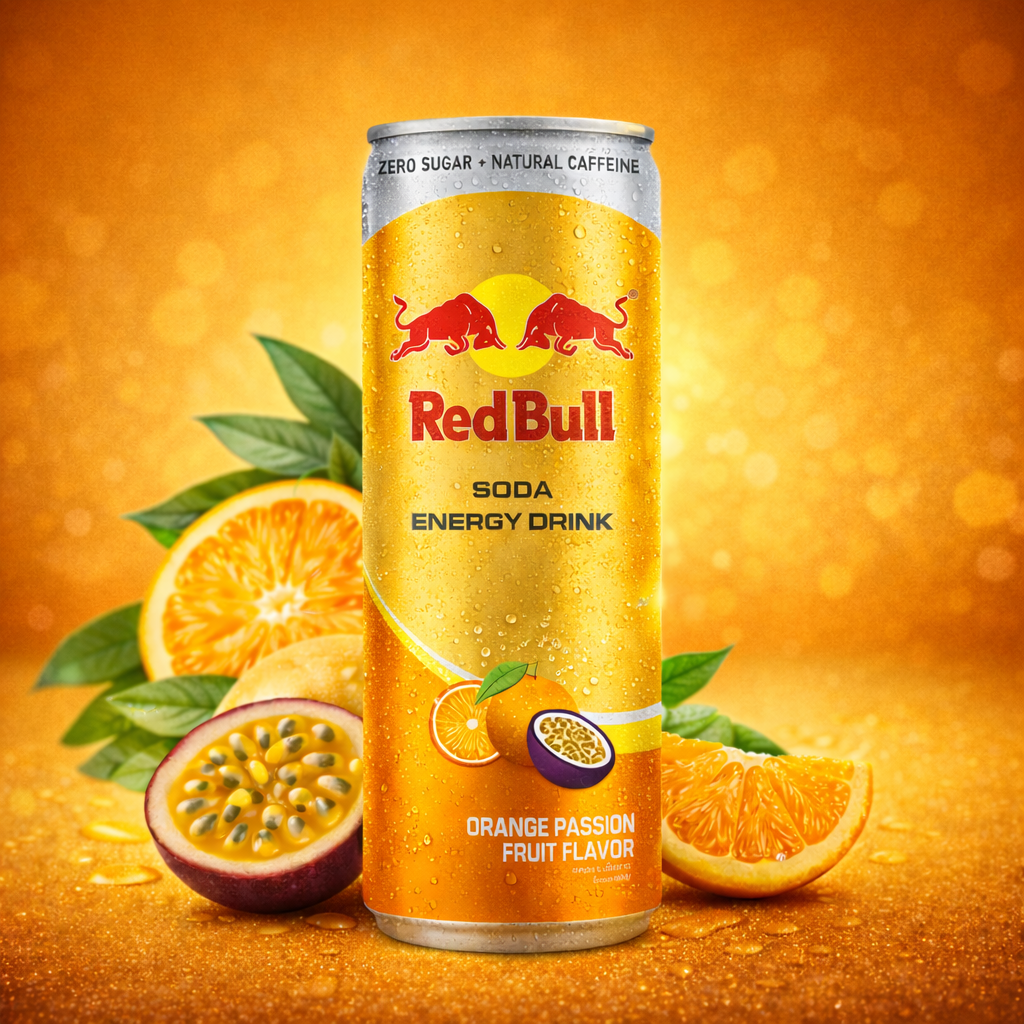 RED BULL Energy Drink Saveur Orange Passion Fruit 250ML
