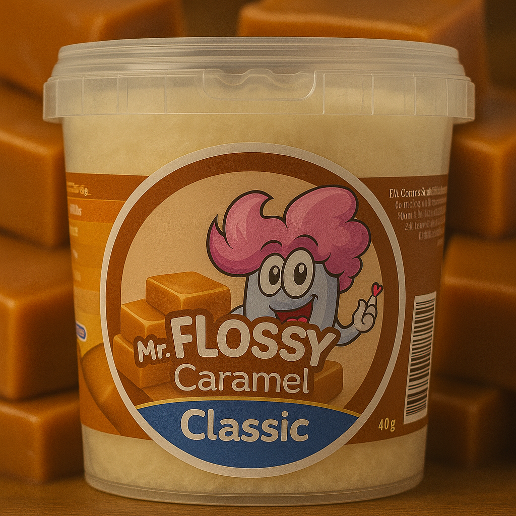 Mr FLOSSY Barbe à papa Caramel 40gr