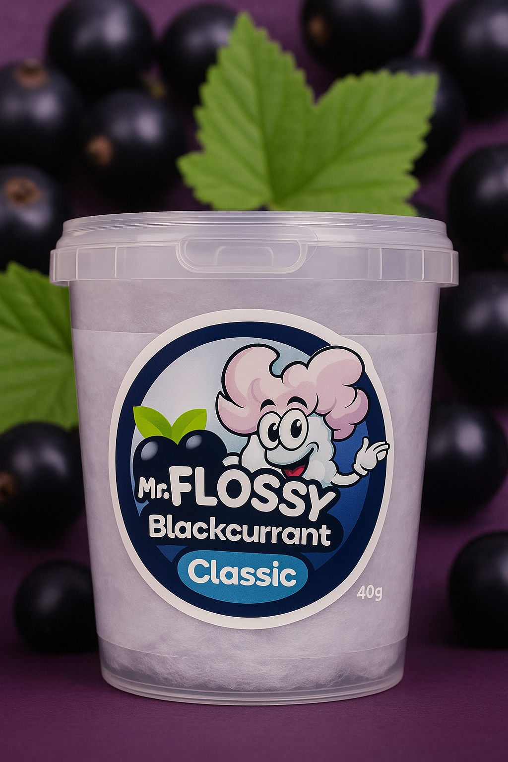 Barbe à papa Mr FLOSSY Cassis 40gr