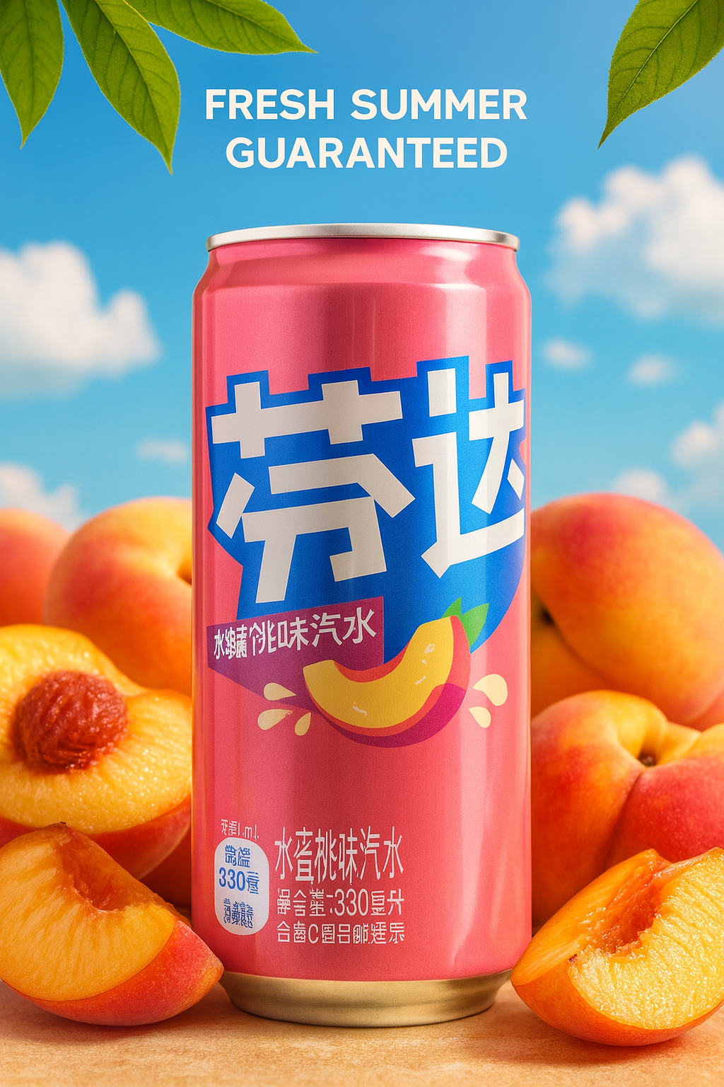 Fanta Pêche 33cl chinois 04/26