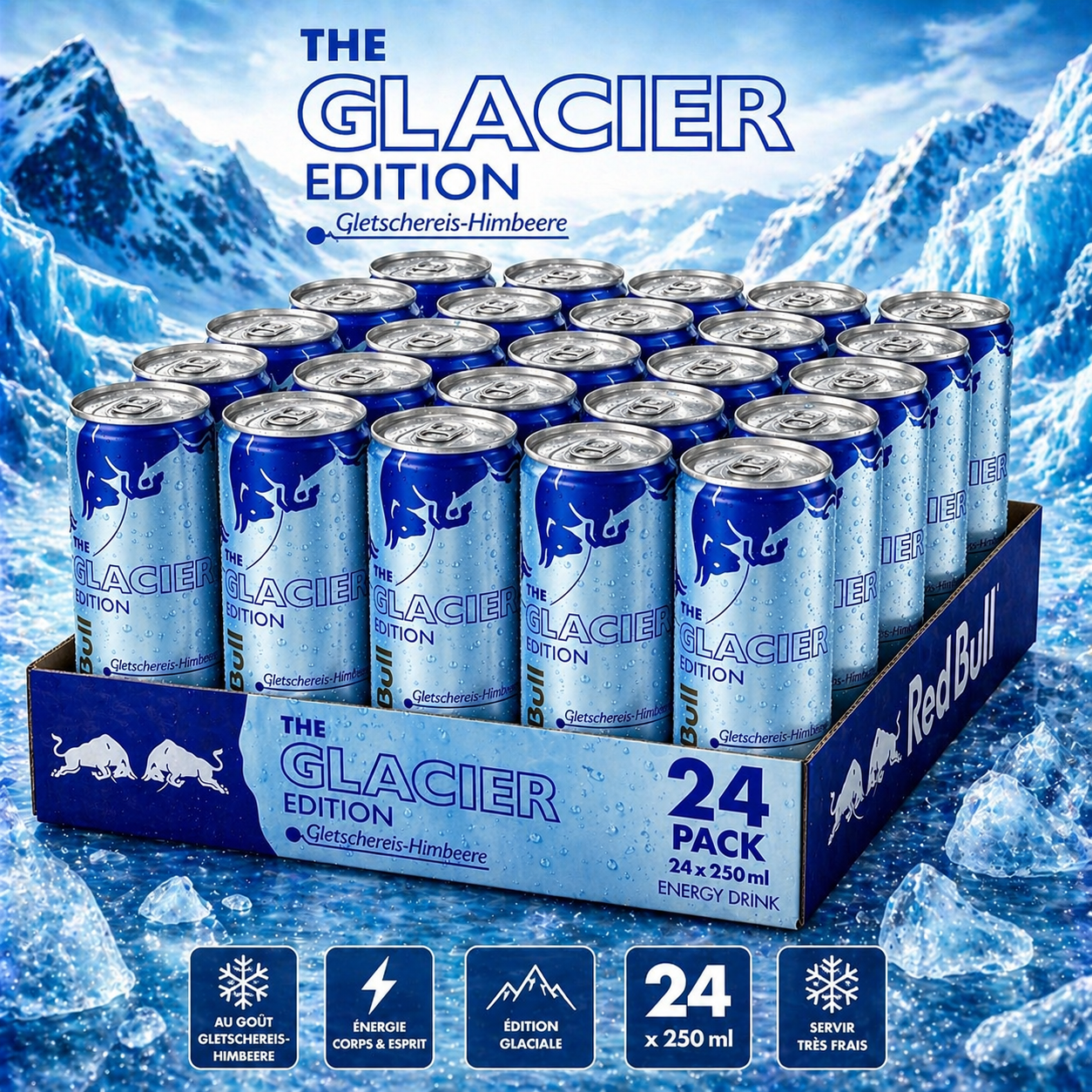 Red Bull Glacier Edition limitée – Framboise Glacée ❄️