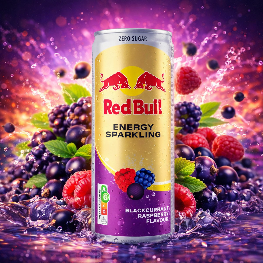 Red Bull Blackcurrant Raspberry flavour