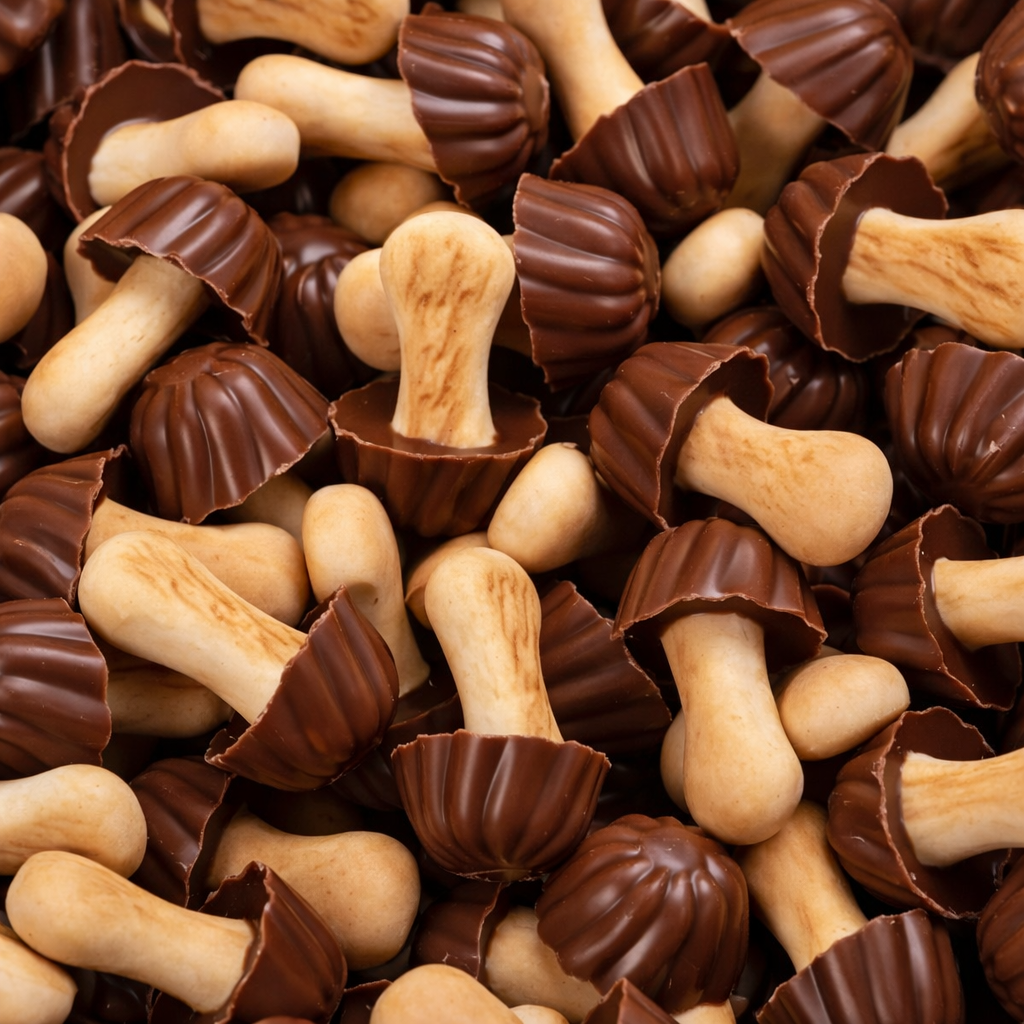 đ Champignons Chocolat Lait â 100 g de Pure Gourmandise Fondante