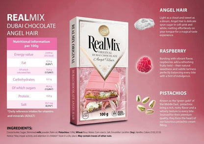REAL MIX Dubai Chocolate Angel Hair 160g DLUO 12/03/2026