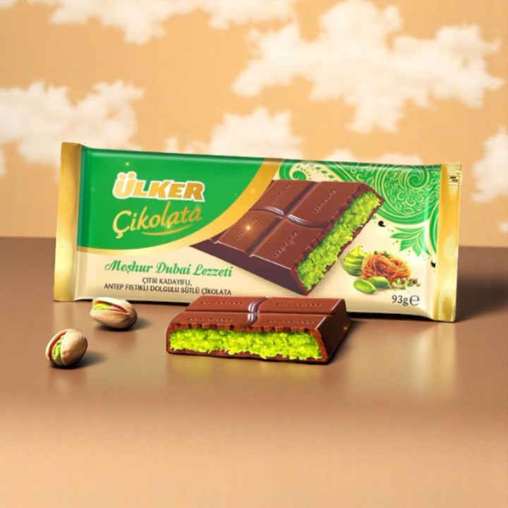 Chocolat de Dubai Pistache Cheveux d'Ange 93g DLUO 25/10/2025
