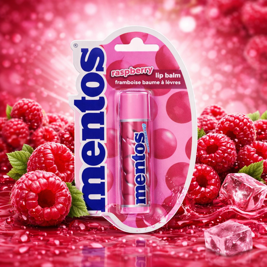 Baume à lèvres Mentos Framboise – Hydratation gourmande & parfum fruité