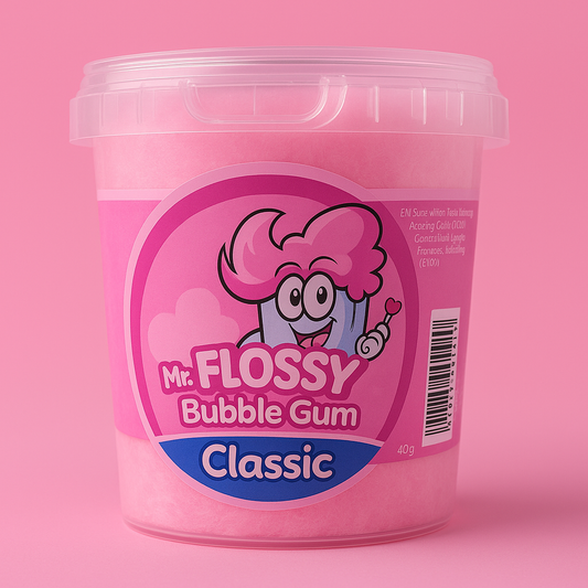 Mr FLOSSY Barbe à papa Bubble Gum 40gr