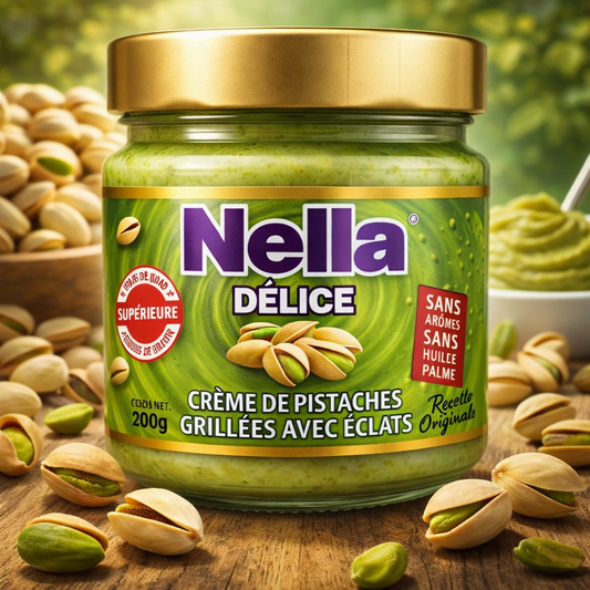 Nella Délice Crème de pistache Grillé avec Éclat 200g