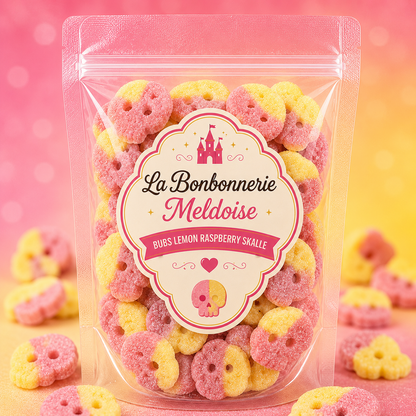 Bubs Lemon Raspberry Skalle 100g