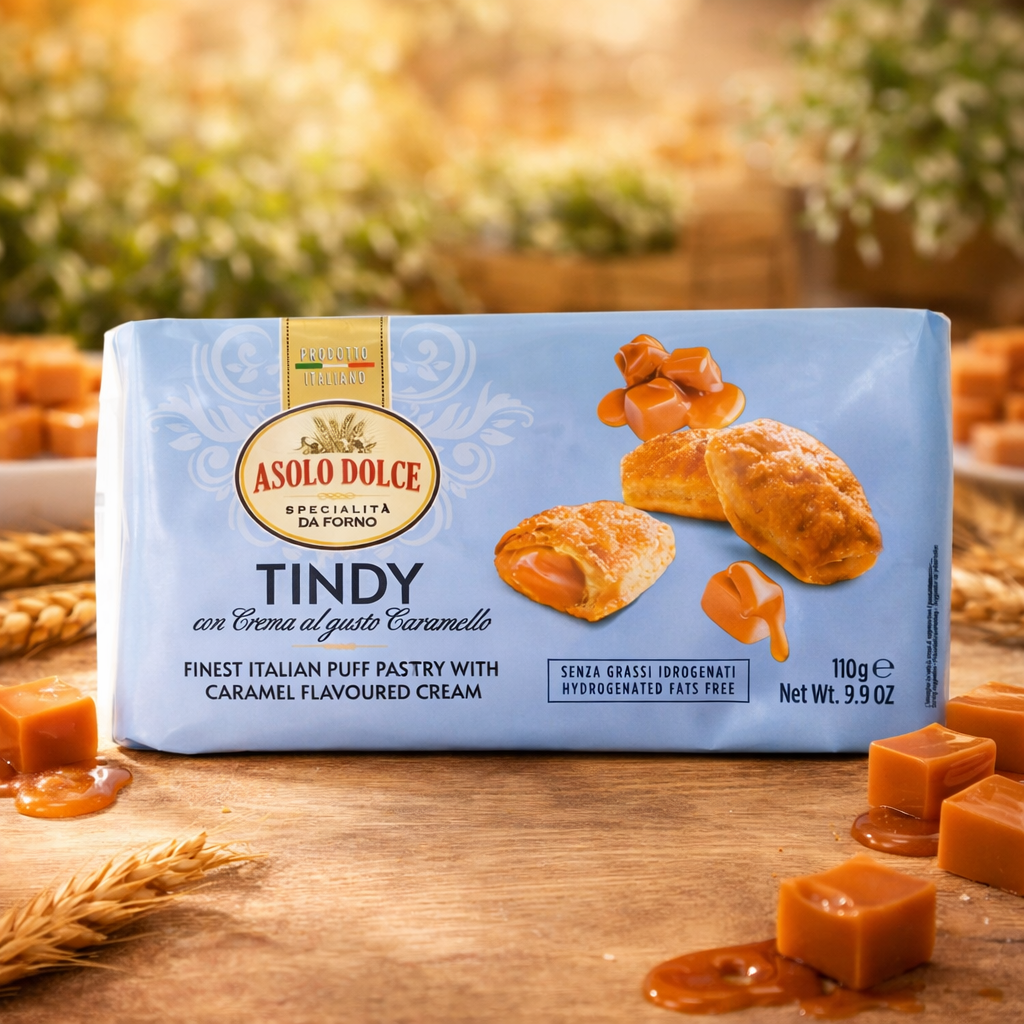 Asolo Dolce Tindy - Pâte feuilletée fourrée à la crème caramel