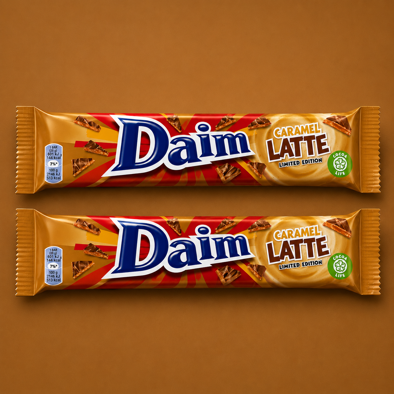 Daim Caramel Latte 56 Gr Édition Limitée Saveur Caramel DLUO 13/05/26