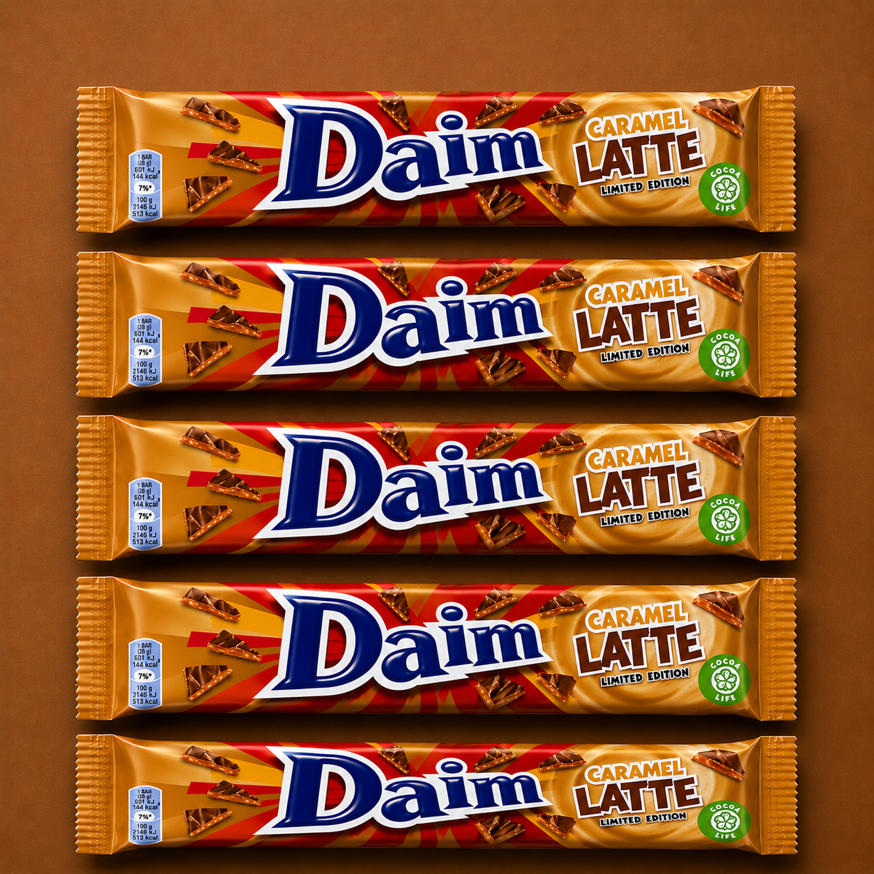 Daim Caramel Latte 56 Gr Édition Limitée Saveur Caramel DLUO 13/05/26