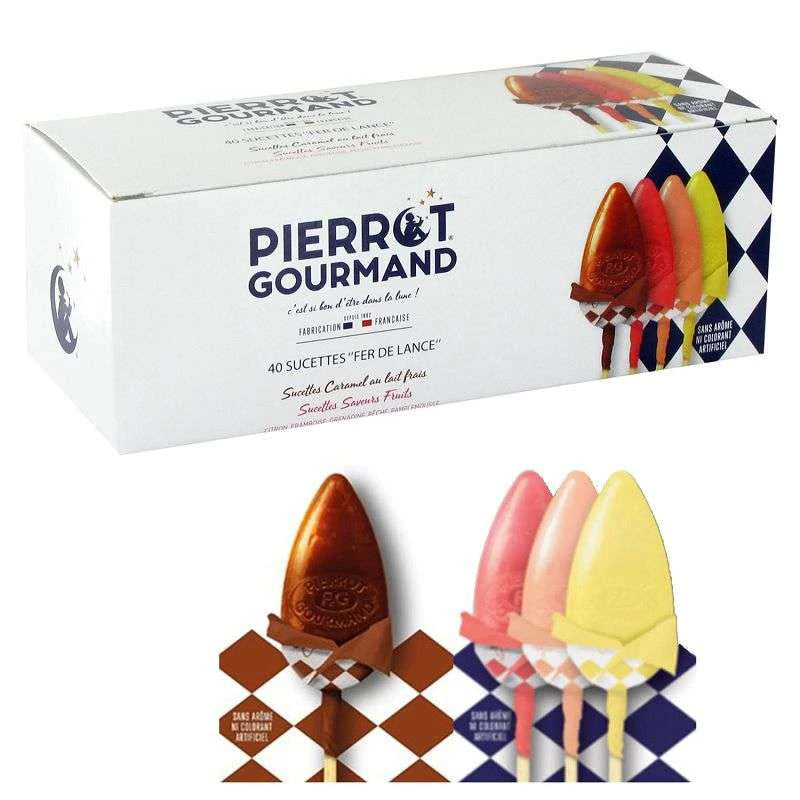 Sucettes assorties Pierrot Gourmand - Etui de 40